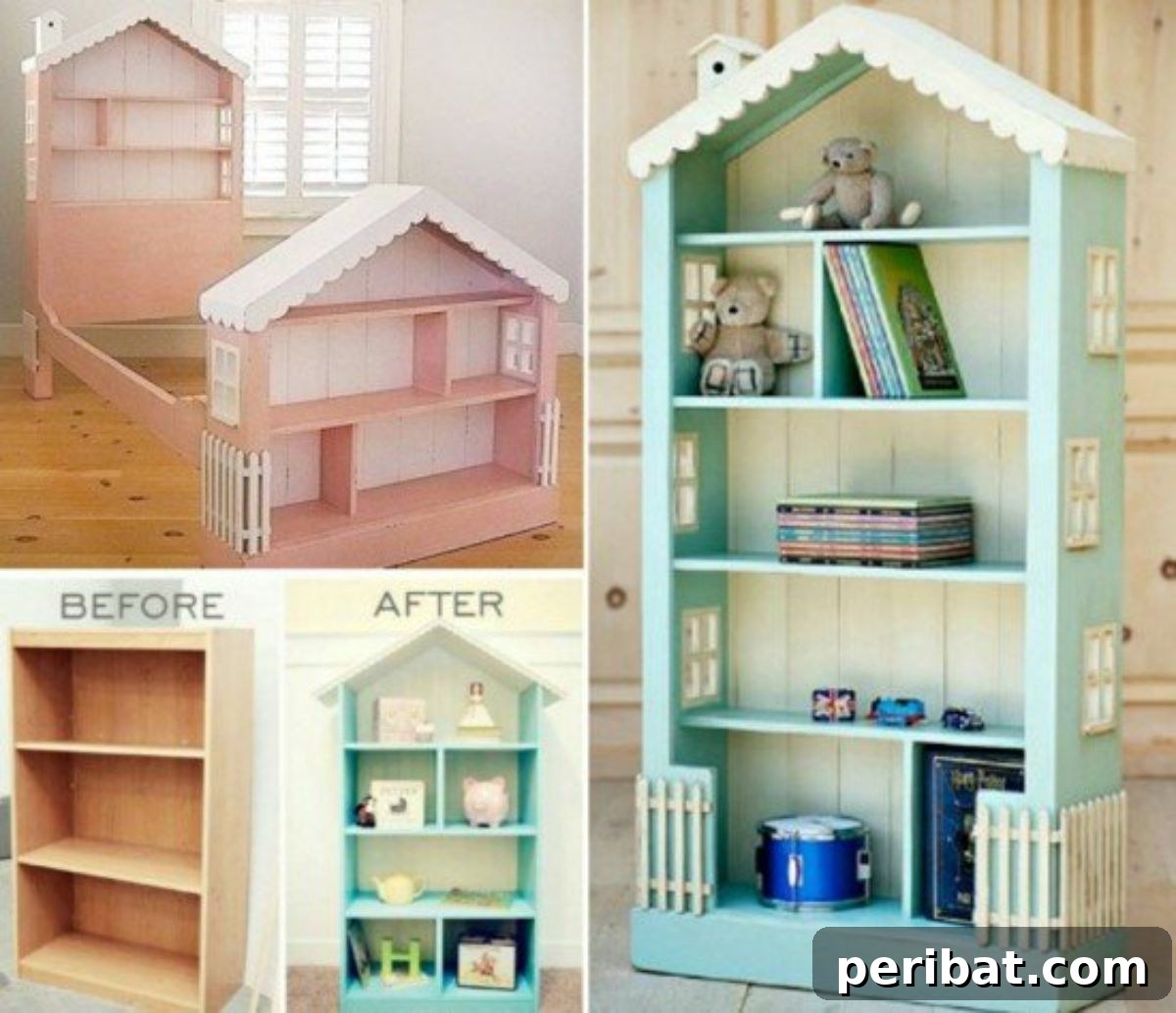 Crafting Dreams: 50 DIY Dollhouse Ideas and Kits 20 Fairy DollHouse BookCase