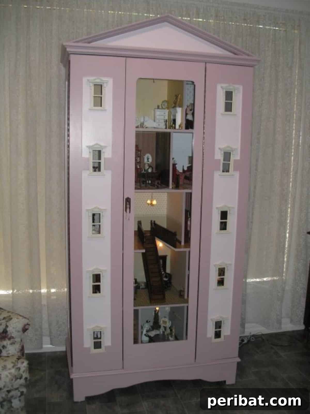 Crafting Dreams: 50 DIY Dollhouse Ideas and Kits 21 Repurposed Cabinet to Amazing Dollhouse