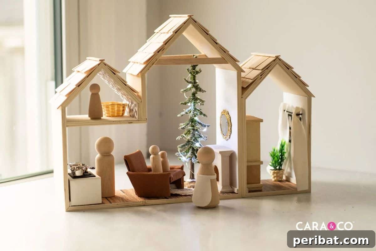 Crafting Dreams: 50 DIY Dollhouse Ideas and Kits 31 Peg People Dollhouse