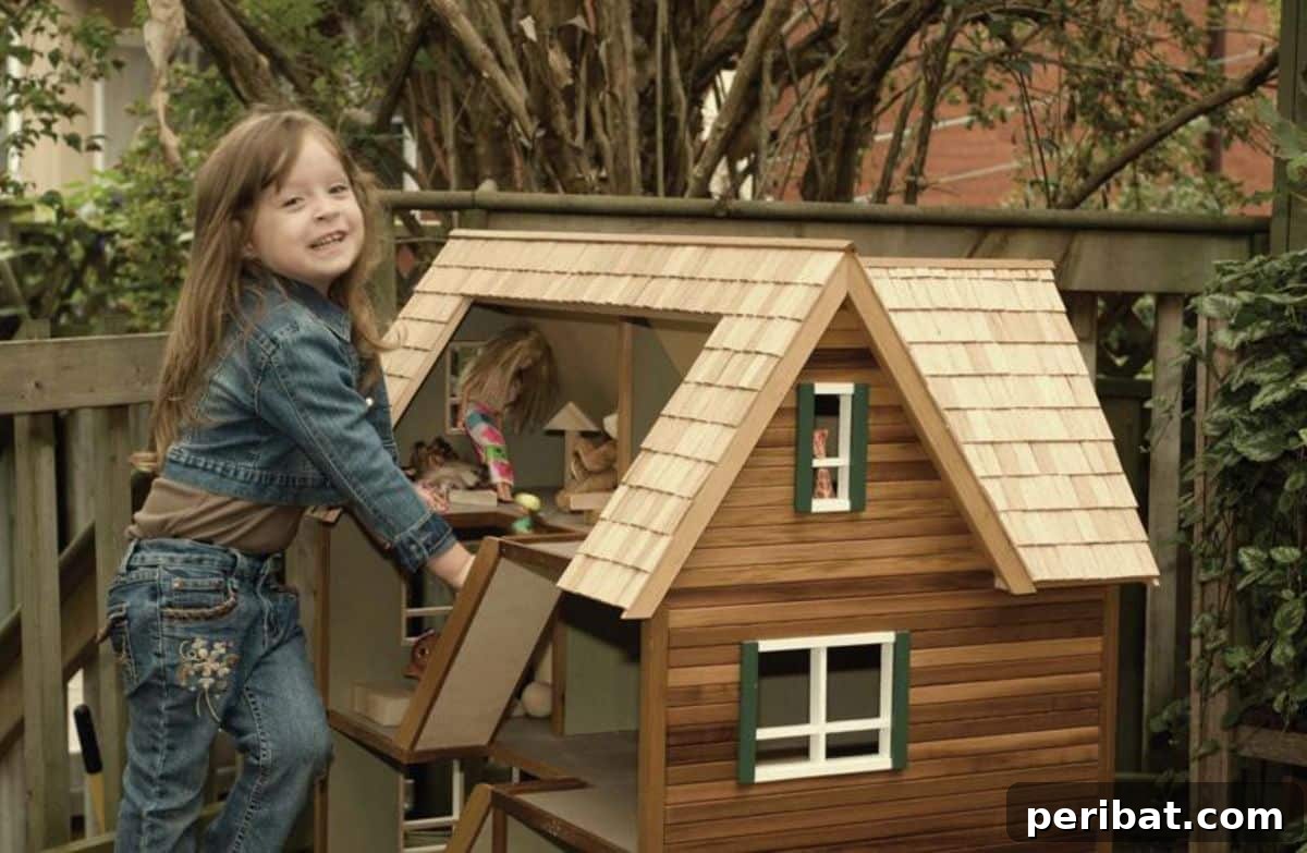 Crafting Dreams: 50 DIY Dollhouse Ideas and Kits 34 Durable Wooden Dollhouse