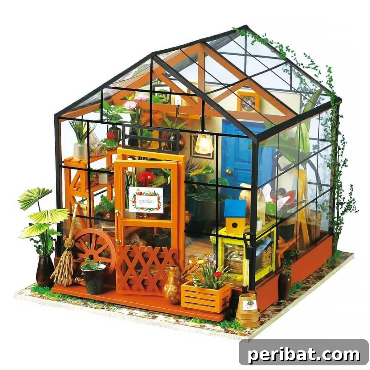 Crafting Dreams: 50 DIY Dollhouse Ideas and Kits 41 DIY Dollhouse Kit Miniature Greenhouse Diorama