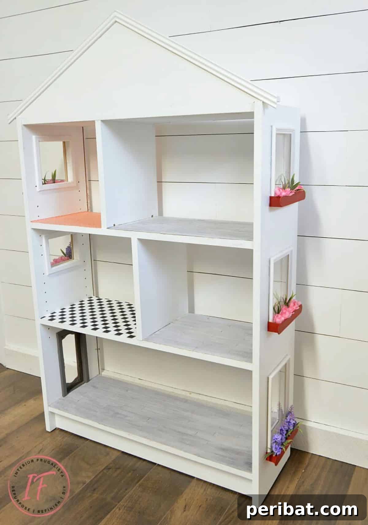 Crafting Dreams: 50 DIY Dollhouse Ideas and Kits 47 Dollhouse With Plexiglass Windows & Front Door