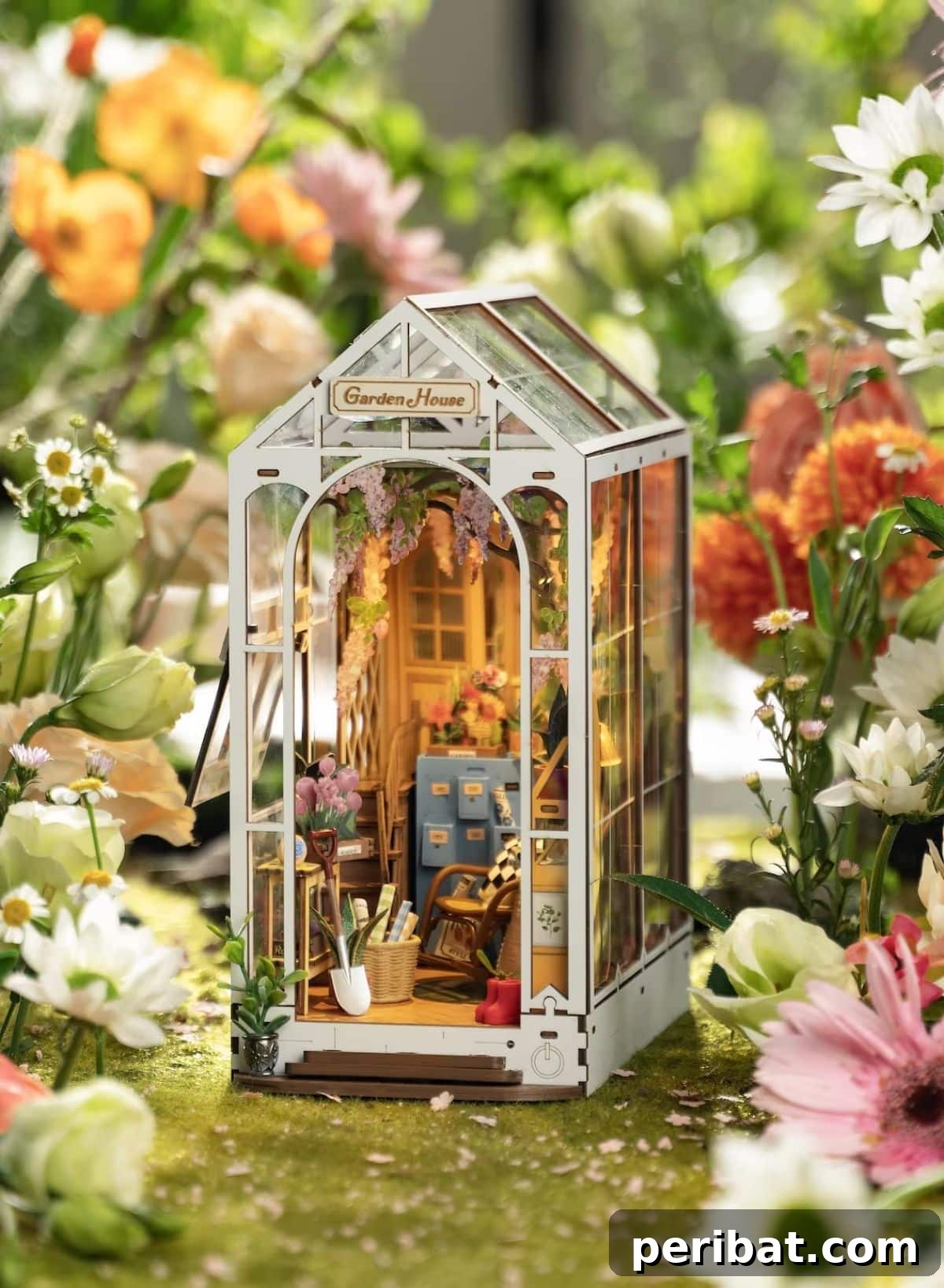 Crafting Dreams: 50 DIY Dollhouse Ideas and Kits 6 Garden House Book Nook Kit