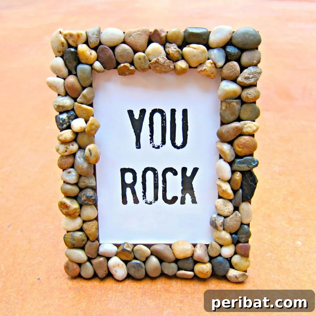 45 Inspiring DIY Photo Frame Projects 11 DIY Rocky Picture Frame