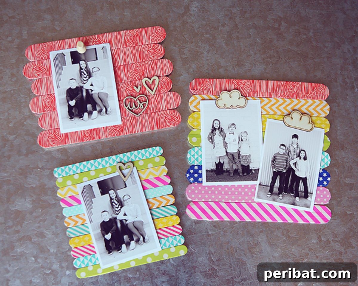45 Inspiring DIY Photo Frame Projects 13 DIY Popsicle Stick Frames