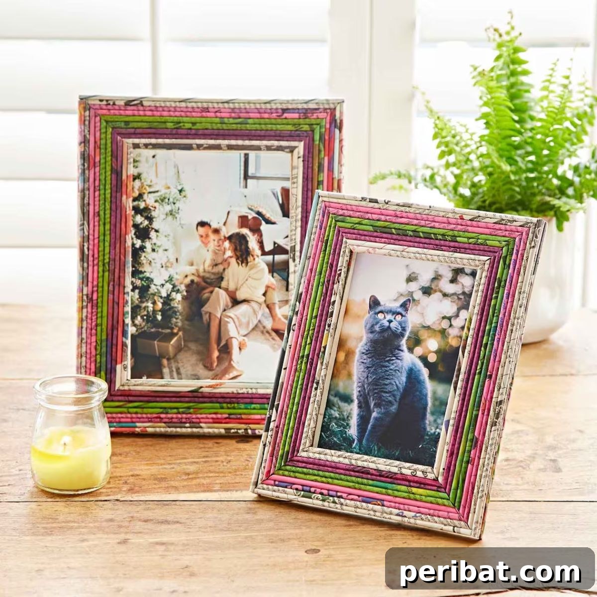 45 Inspiring DIY Photo Frame Projects 29 Recycled Newspaper Photo Frames