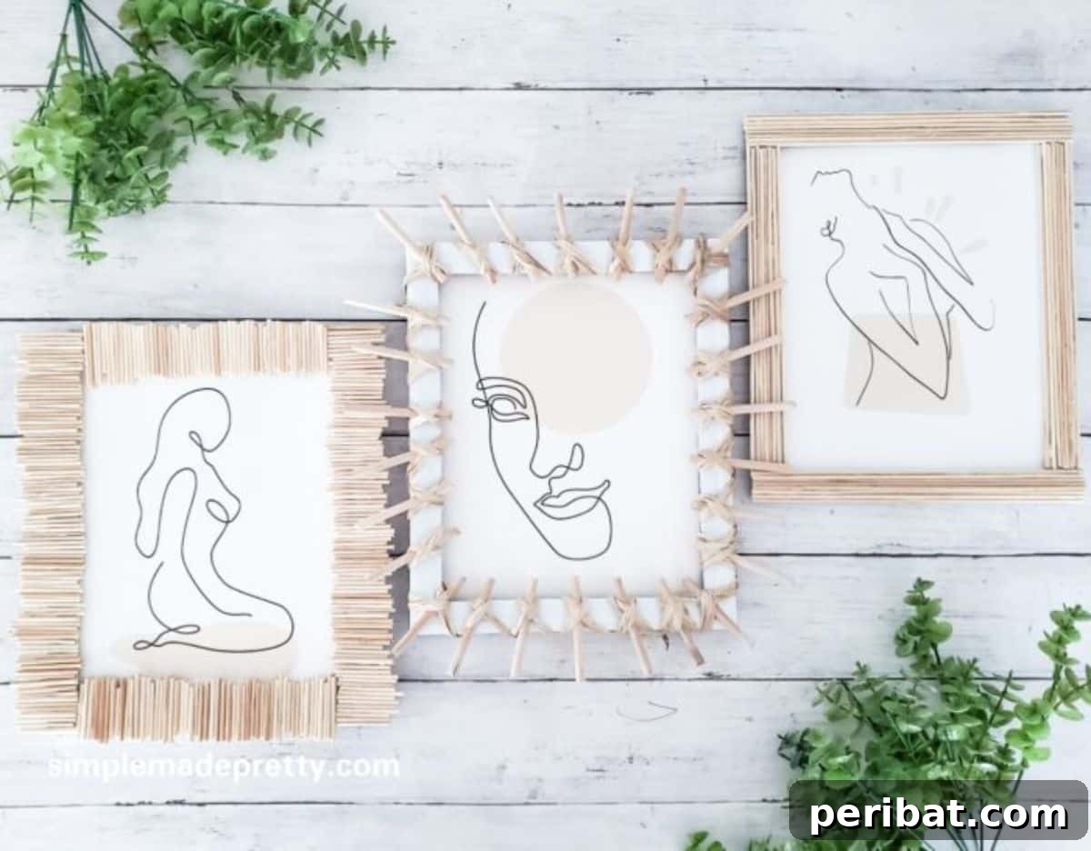 45 Inspiring DIY Photo Frame Projects 31 Boho Dollar Tree DIY Picture Frames