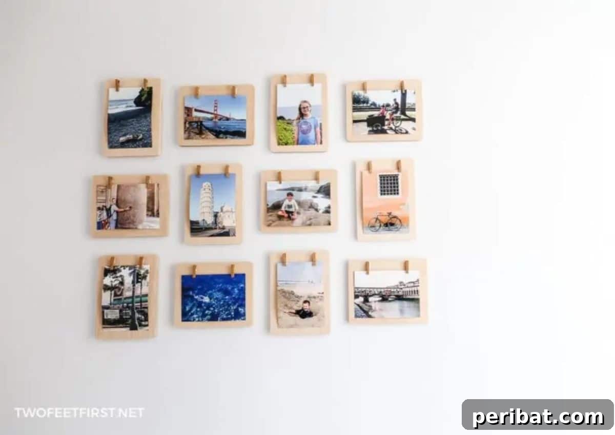 45 Inspiring DIY Photo Frame Projects 37 DIY Clothespin Picture Frames