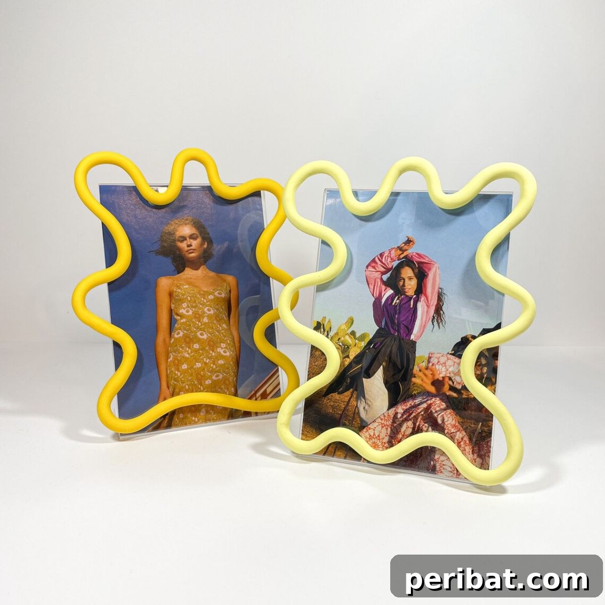 45 Inspiring DIY Photo Frame Projects 46 Polymer Clay Free-Handed Squiggle on a Free-Standing Plastic Picture Frames