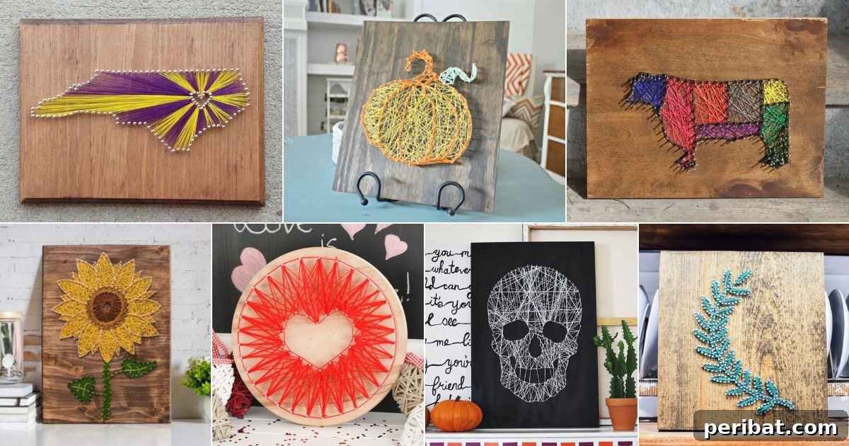 45 DIY String Art Kits and Projects facebook image.