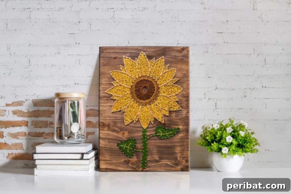 DIY Sunflower String Art Kit