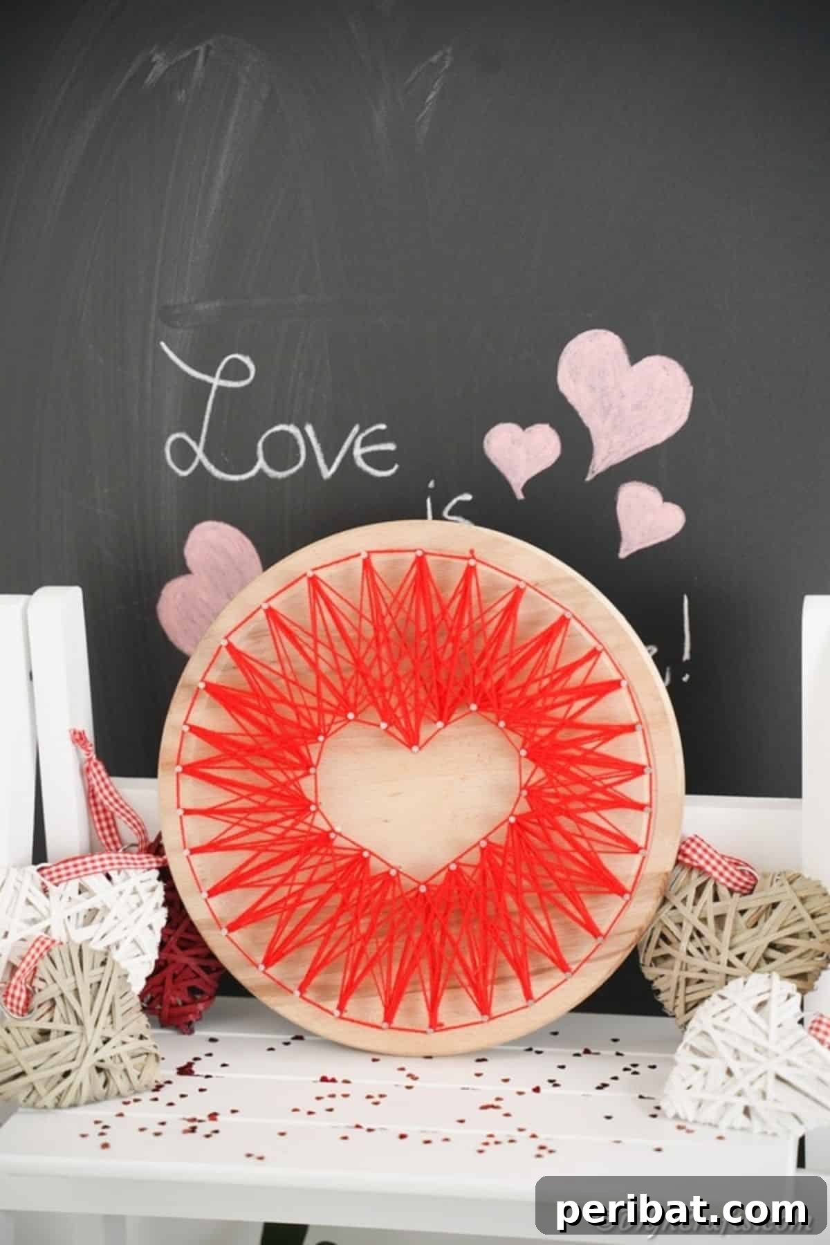 Adorable Valentine's Day Heart String Art Decoration