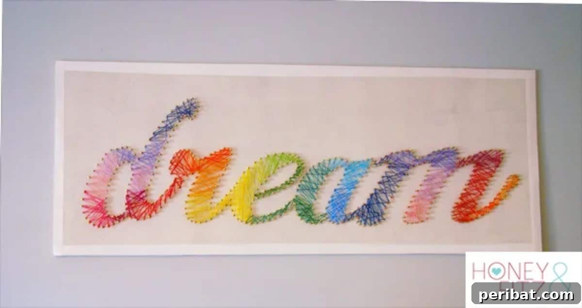 DIY “Dream” Sign String Art