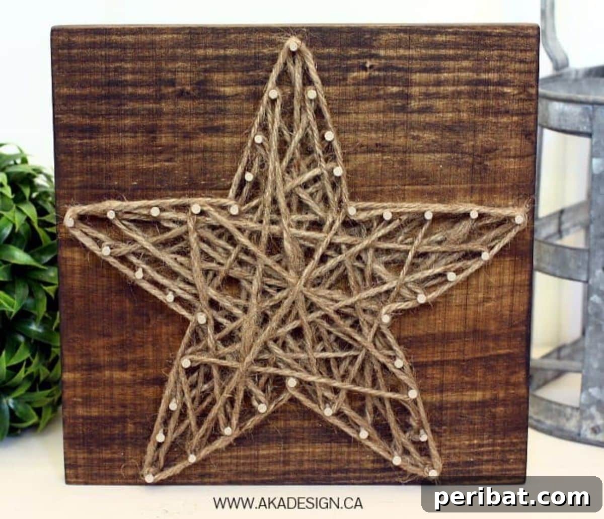 DIY Farmhouse Style Star String Art