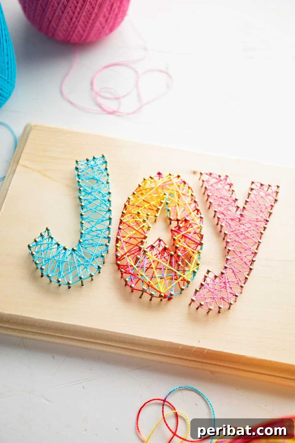 DIY Simple “Joy” Sign String Art