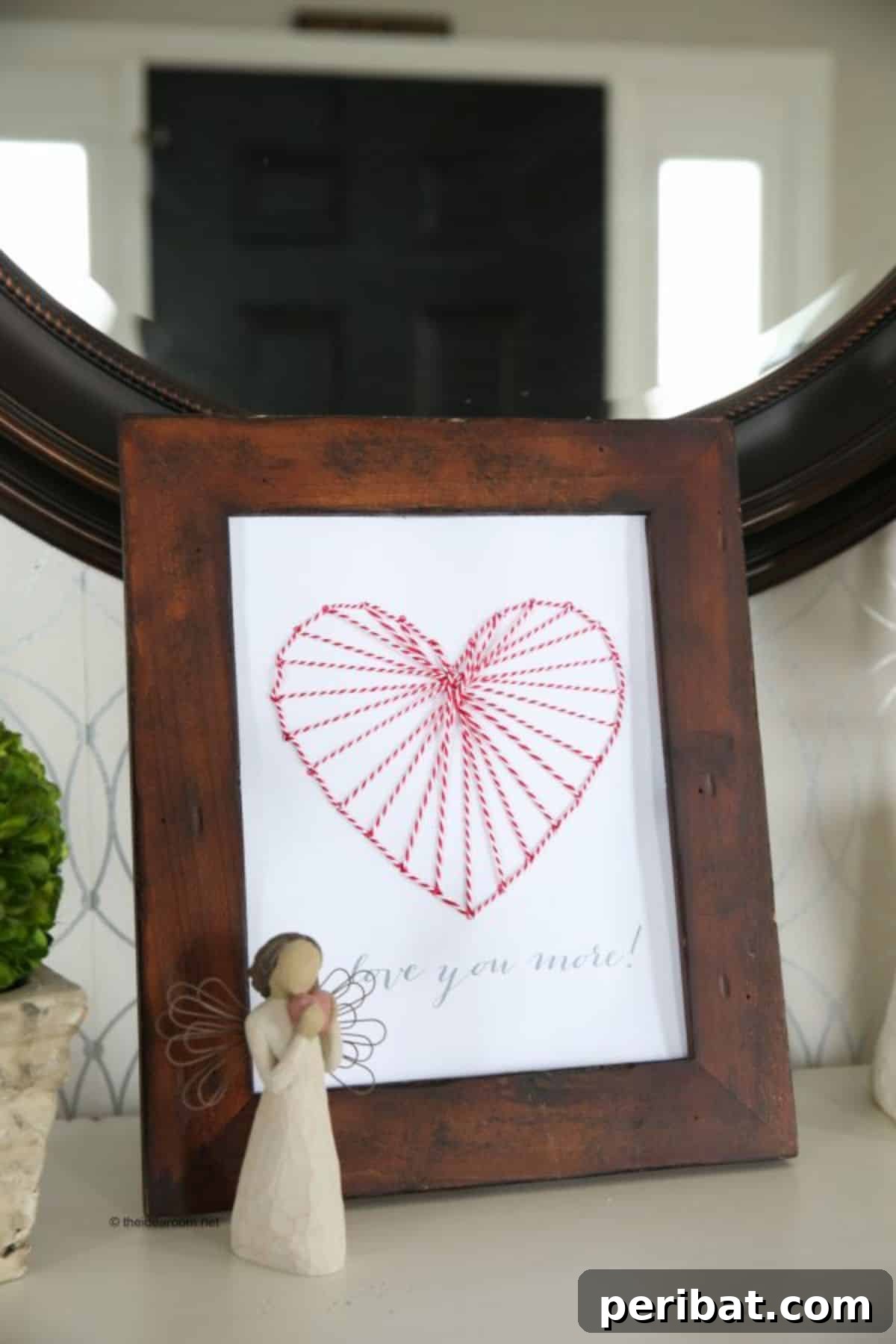 DIY Simple Heart String Art for Valentine’s Day Decor