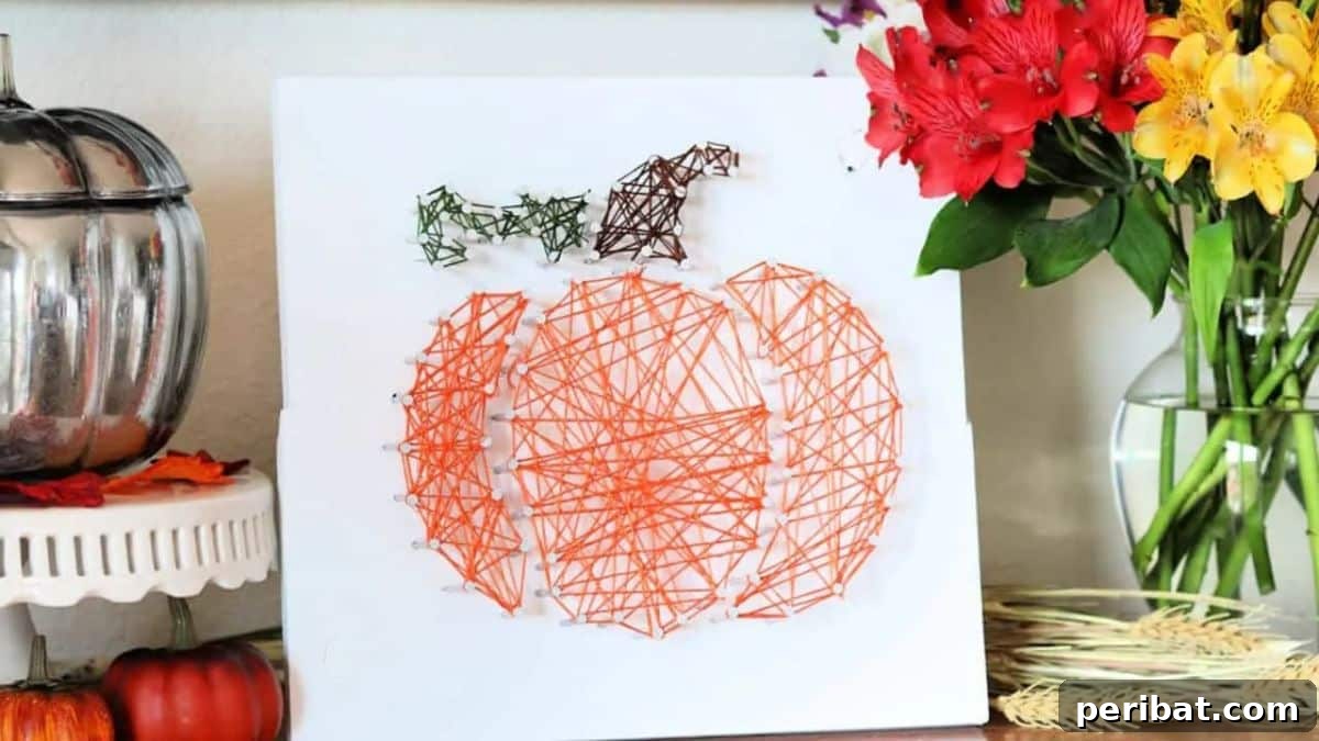 Fall Pumpkin String Art