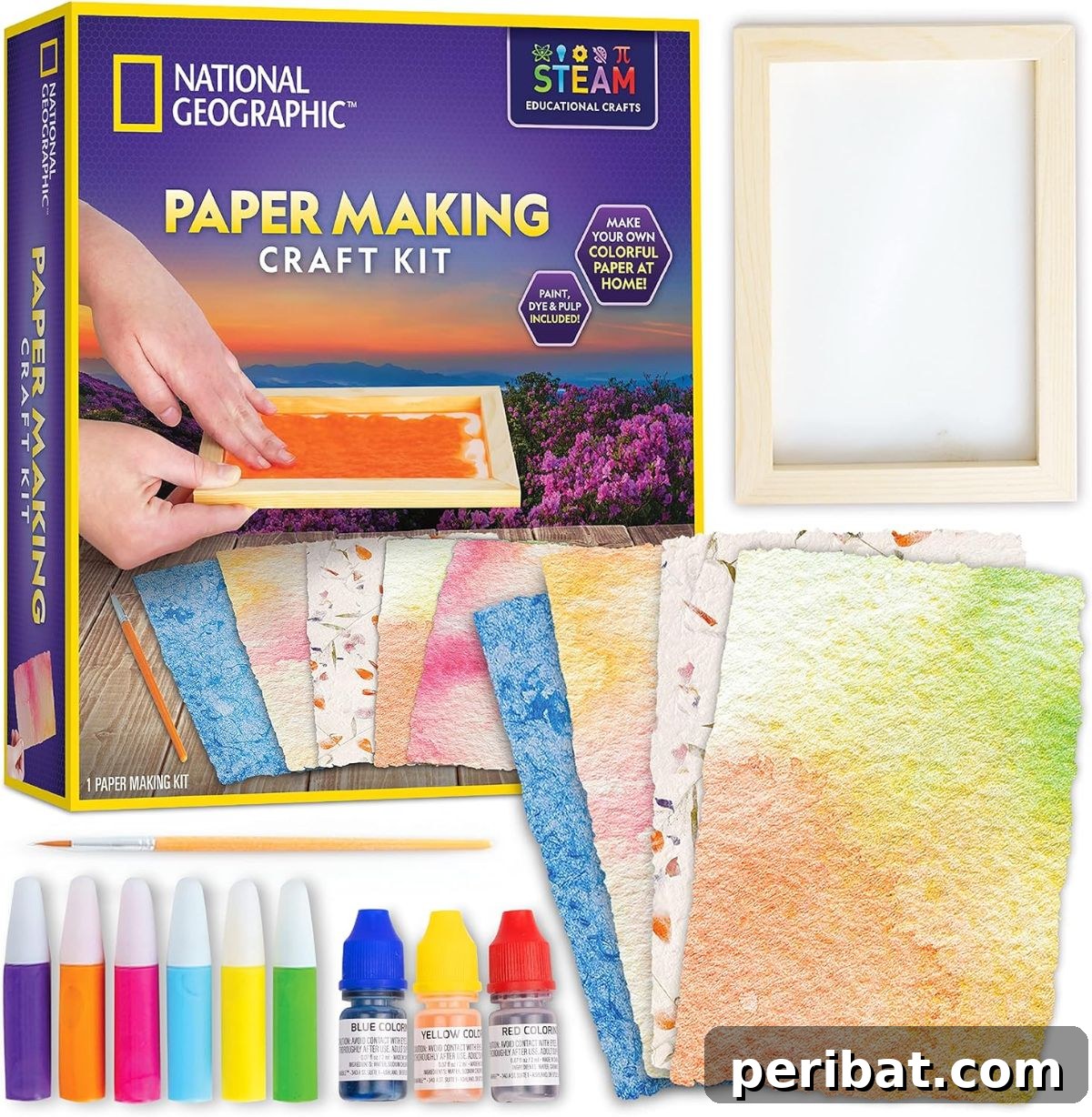 22 Creative DIY Paper Making Kits and Ideas 13 National Geographic Kids Paper-Making Kit for educational crafting
