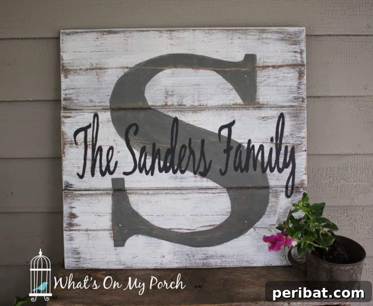 DIY Monogram Pallet Family Name Sign