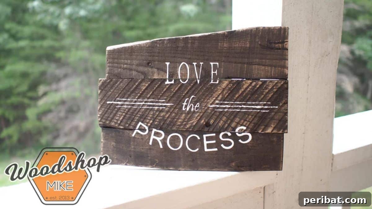 DIY Stained Pallet Sign