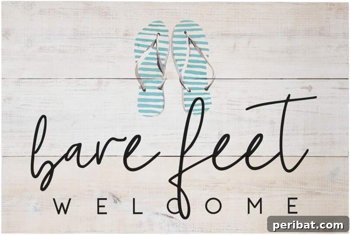 Rustic Pallets, Bare Feet Welcome sign