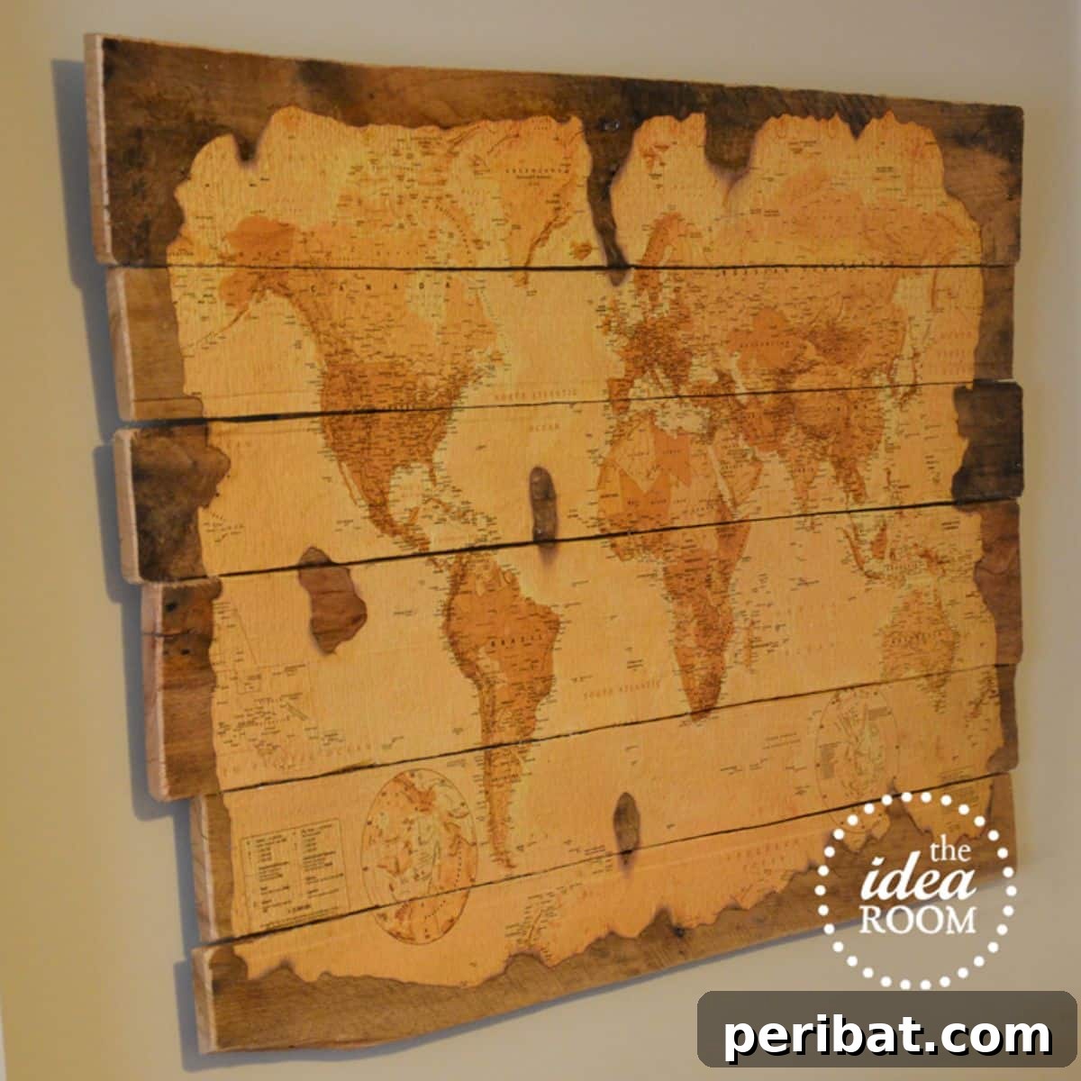 DIY Wood Pallet Map
