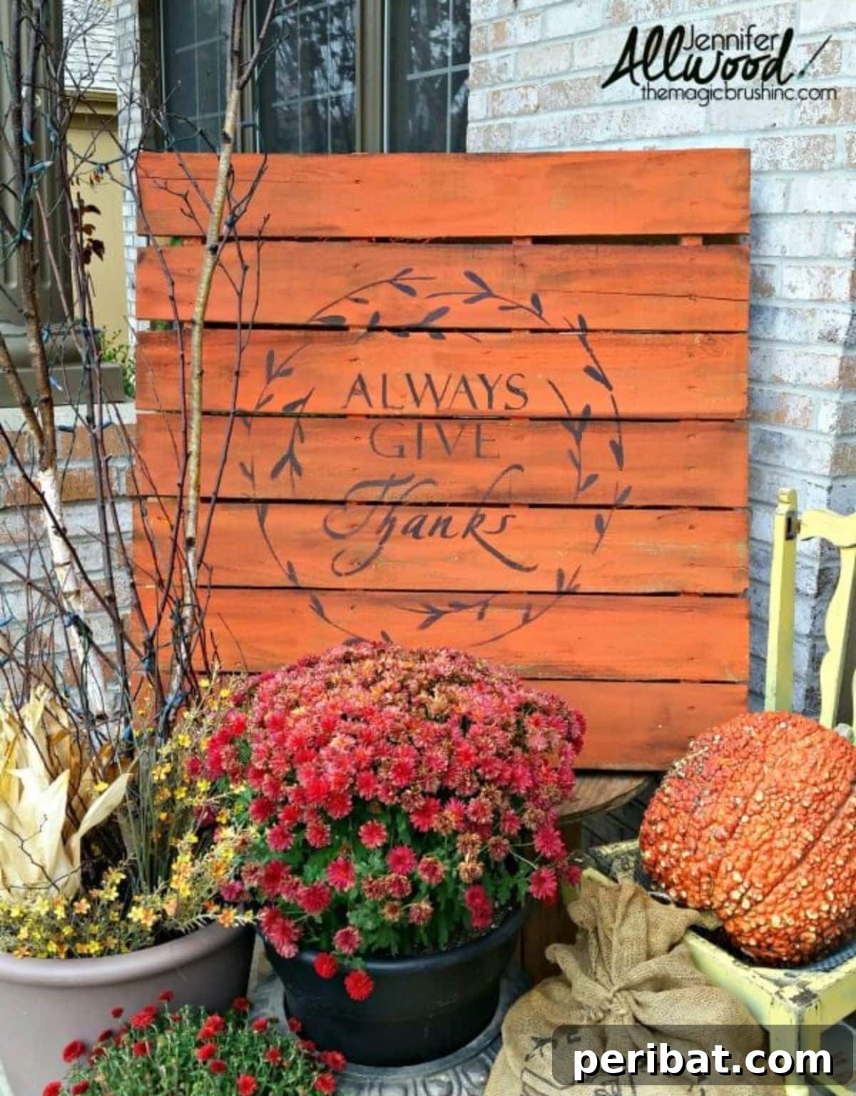 DIY Painted Pallet Porch Sign