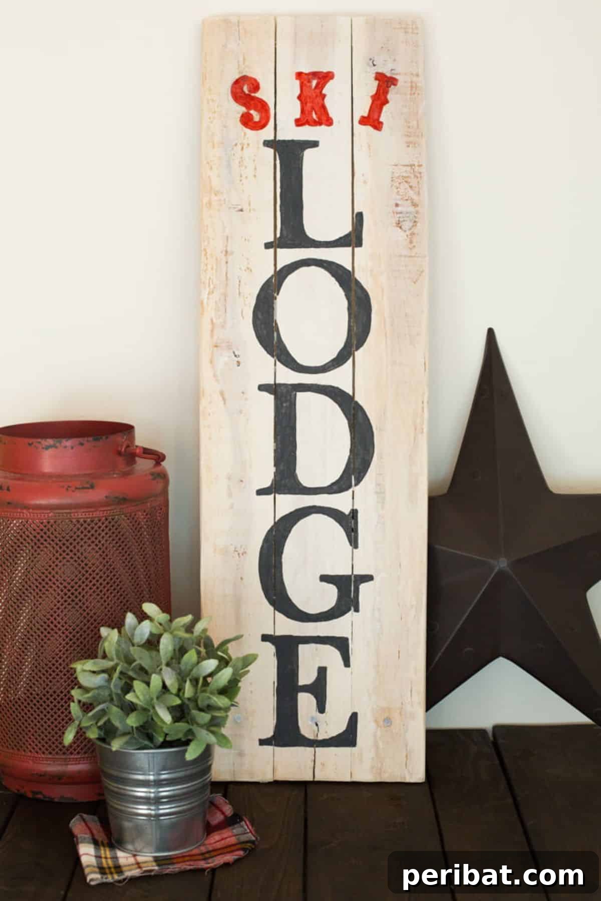 DIY Rustic Winter Wooden Pallet Sign
