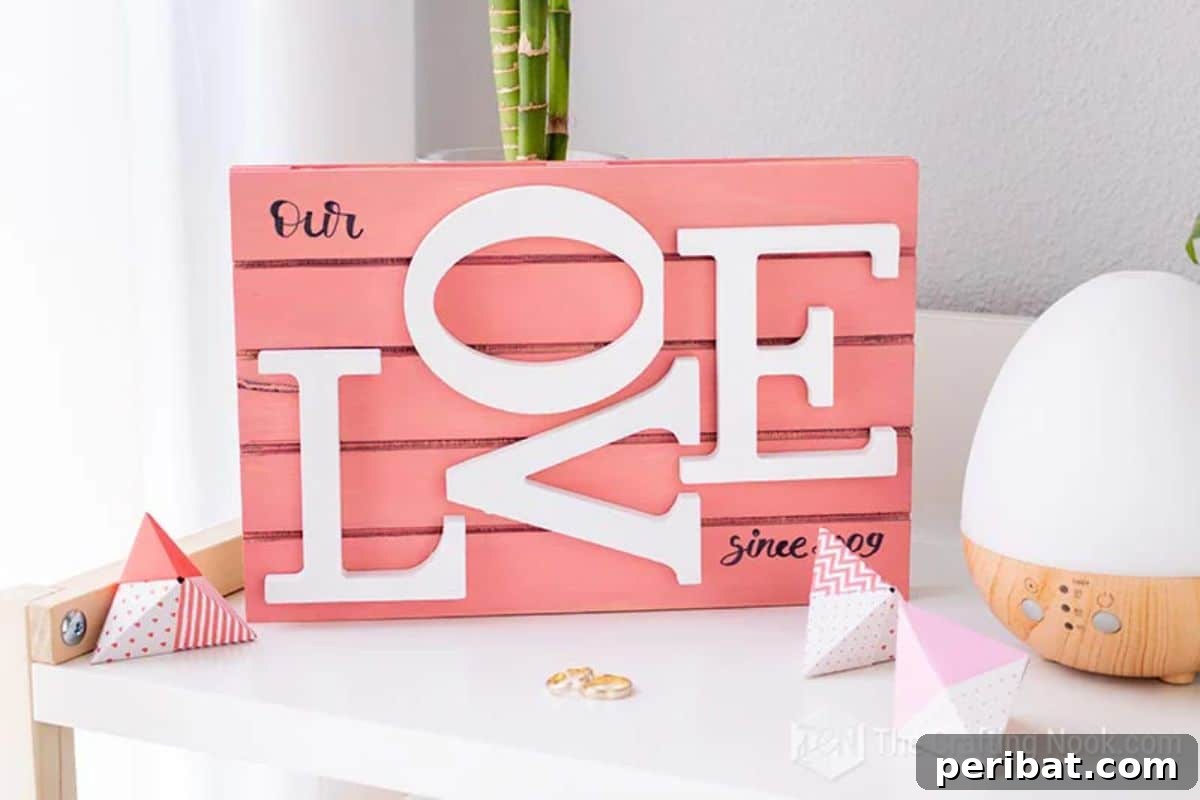 DIY Mini Pallet Wood Sign For Valentine’s Day