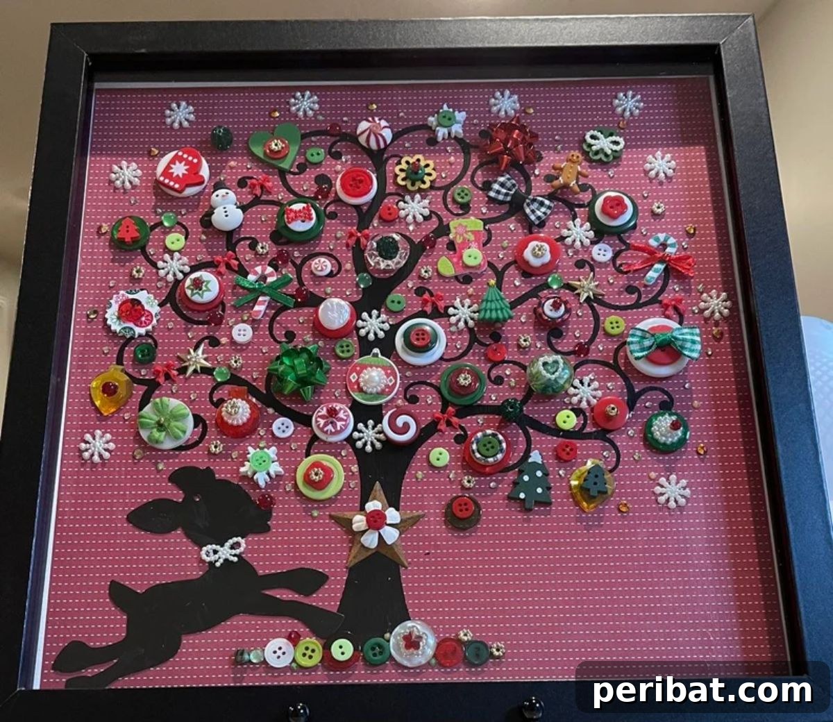 29 Creative Button Art Projects from Upcycled Buttons 15 Christmas Button Art