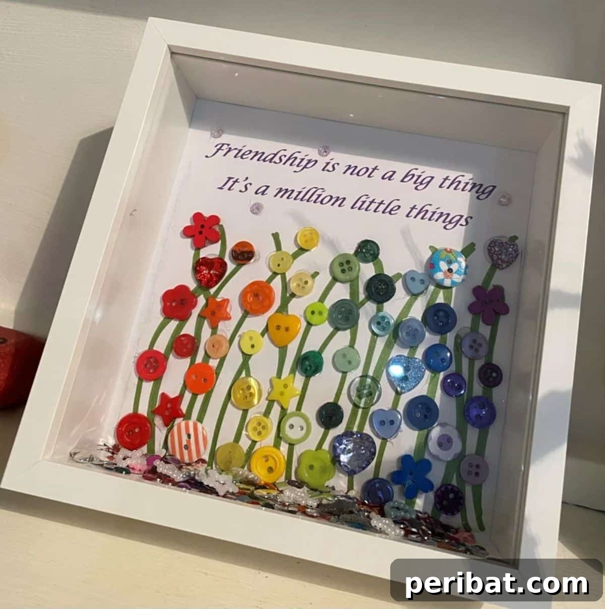 29 Creative Button Art Projects from Upcycled Buttons 18 Friendship Button Art