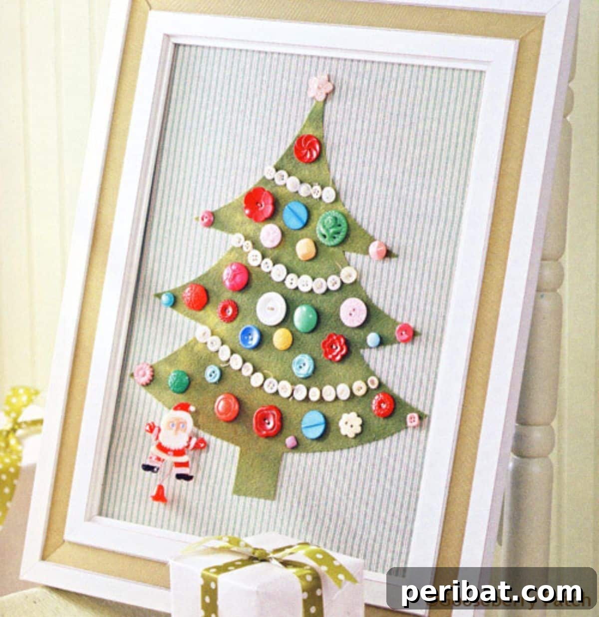 29 Creative Button Art Projects from Upcycled Buttons 19 DIY Framed Button Tree