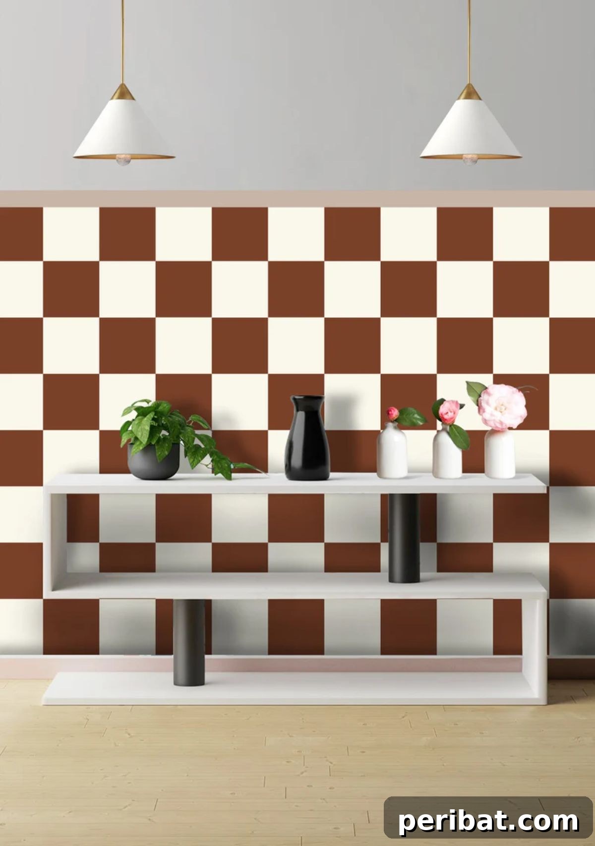 Instant Style: 32 DIY Peel and Stick Backsplash Makeovers 21 Burnt Cinnamon and Ivory Peel and Stick Tile Sticker for a Warm Accent