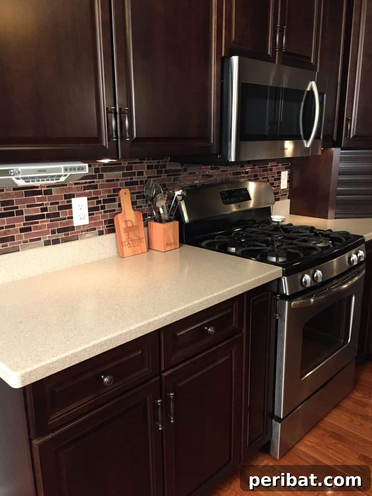 Instant Style: 32 DIY Peel and Stick Backsplash Makeovers 26 DIY Peel and Stick Modern Long Stone Backsplash Tile for a High-End Look