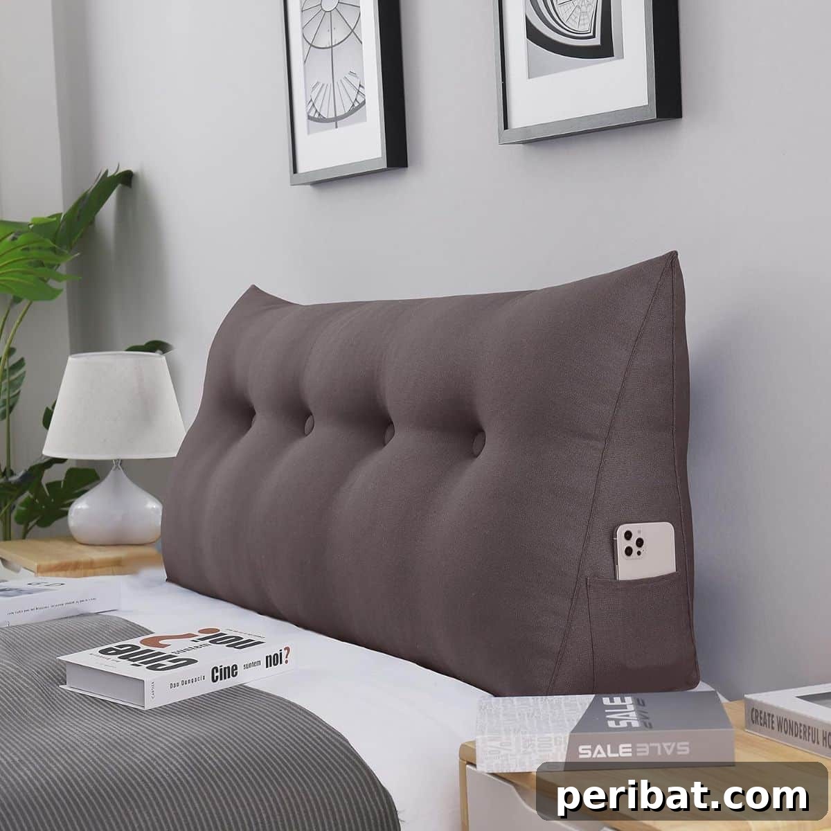 Create Your Own Pillow Headboard Oasis 19 Comfortable Cotton Linen Pillow Filled Triangular Soft Headboard