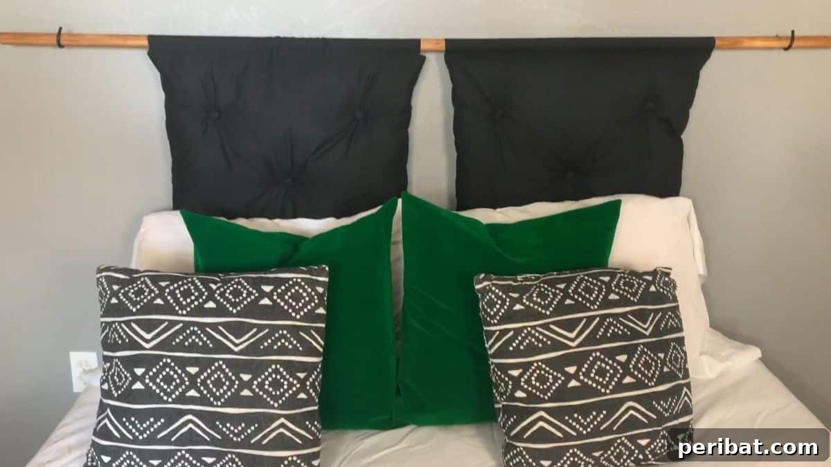 Create Your Own Pillow Headboard Oasis 20 Affordable and Simple DIY Pillow Headboard Project