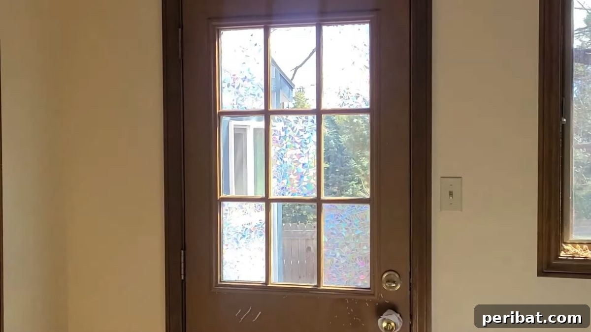 37 Creative DIY Window Film Solutions 26 DIY Privacy Window Film - Like Stained Glass