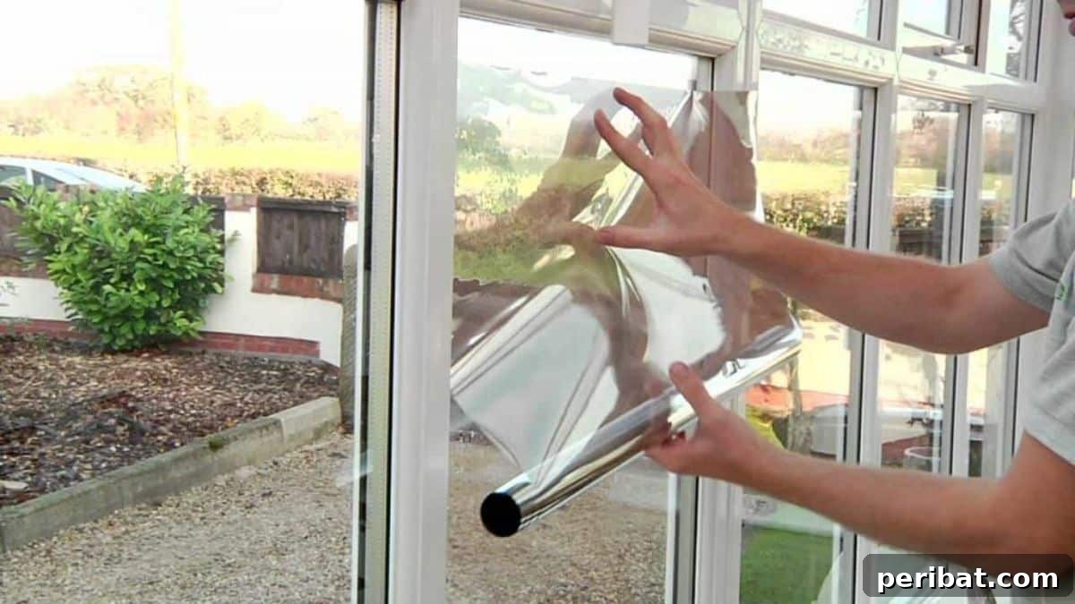 37 Creative DIY Window Film Solutions 31 DIY Window Film instalaltion.