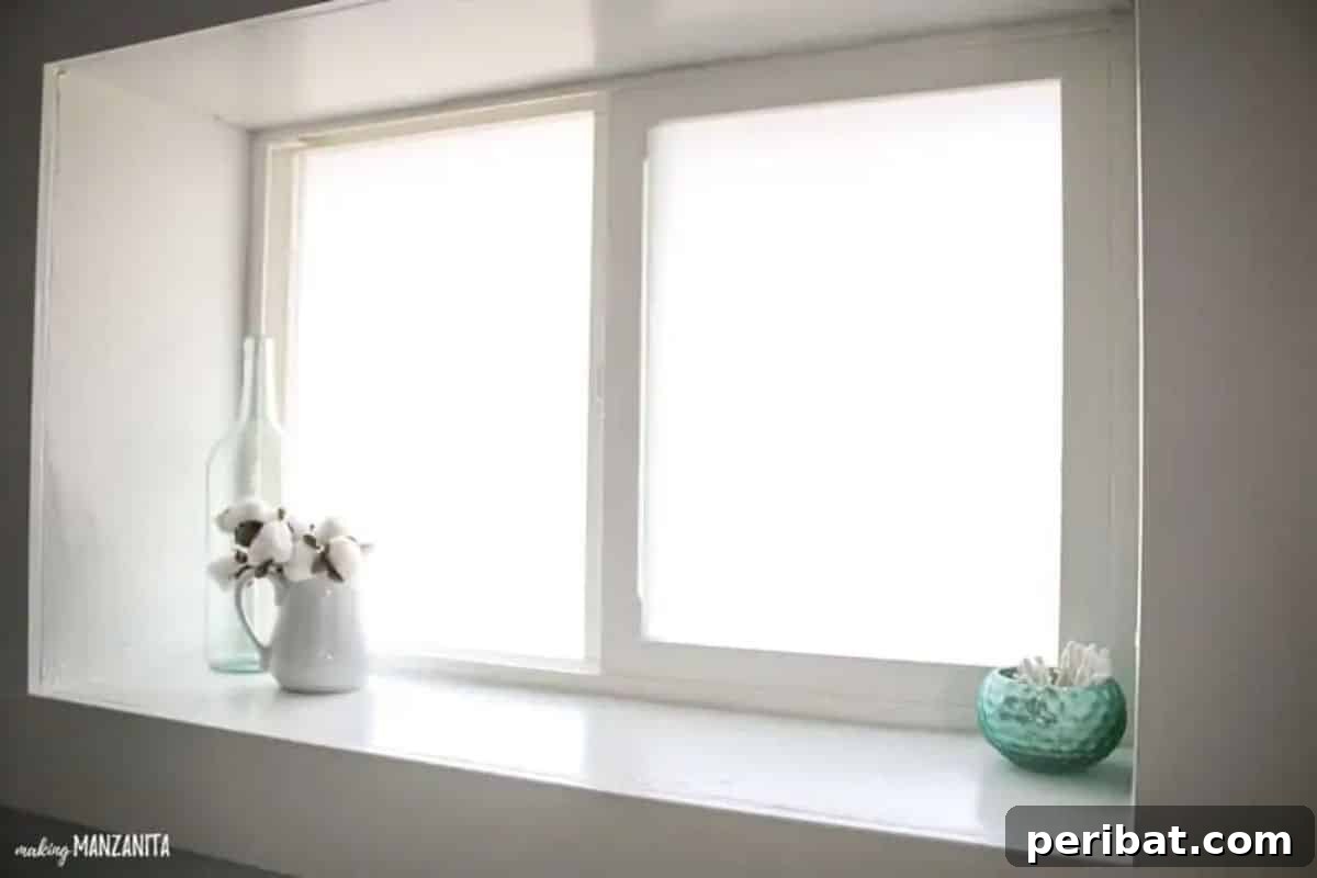 37 Creative DIY Window Film Solutions 34 Frosted Bathroom Window Film for Privacy
