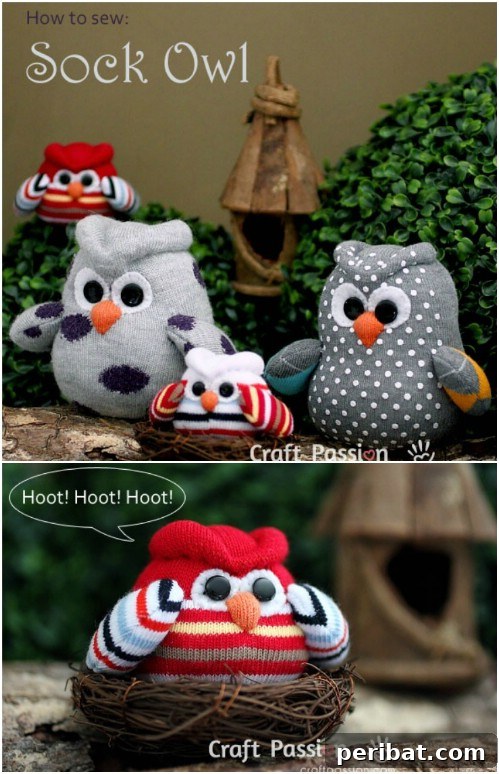 25 Whimsical Sock Toy Crafts Made Simple 17 Sock Owl