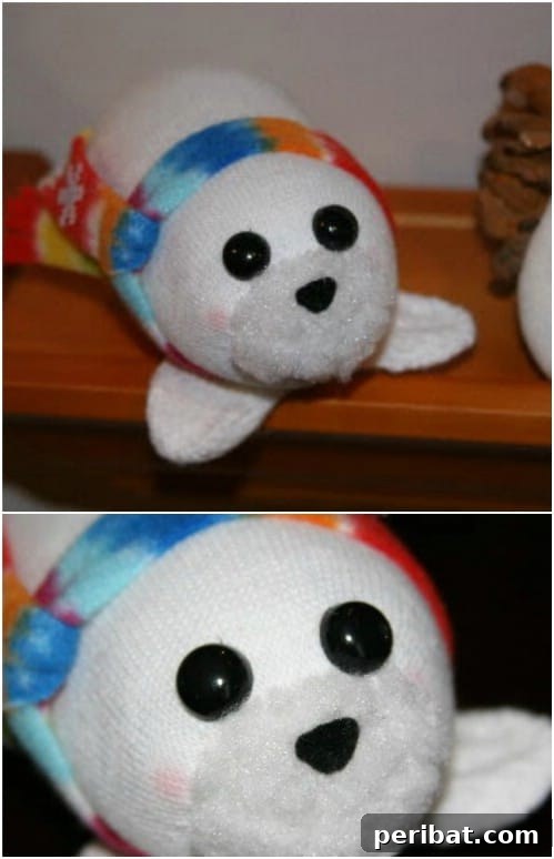 25 Whimsical Sock Toy Crafts Made Simple 18 Sock Seal