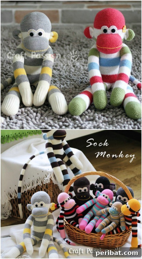 25 Whimsical Sock Toy Crafts Made Simple 3 Sock Monkeys