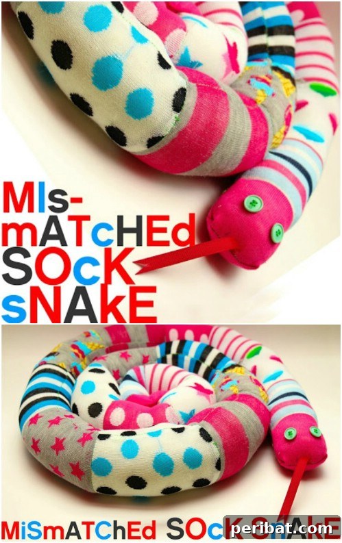 25 Whimsical Sock Toy Crafts Made Simple 23 Sock Snake