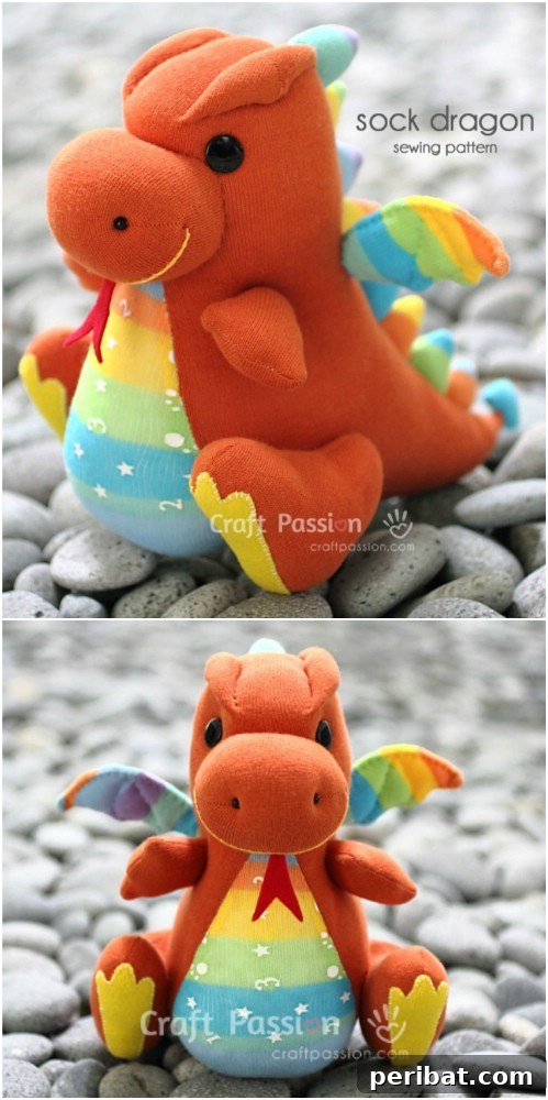 25 Whimsical Sock Toy Crafts Made Simple 27 Sock Dragon