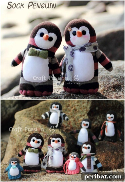 25 Whimsical Sock Toy Crafts Made Simple 7 Sock Penguin