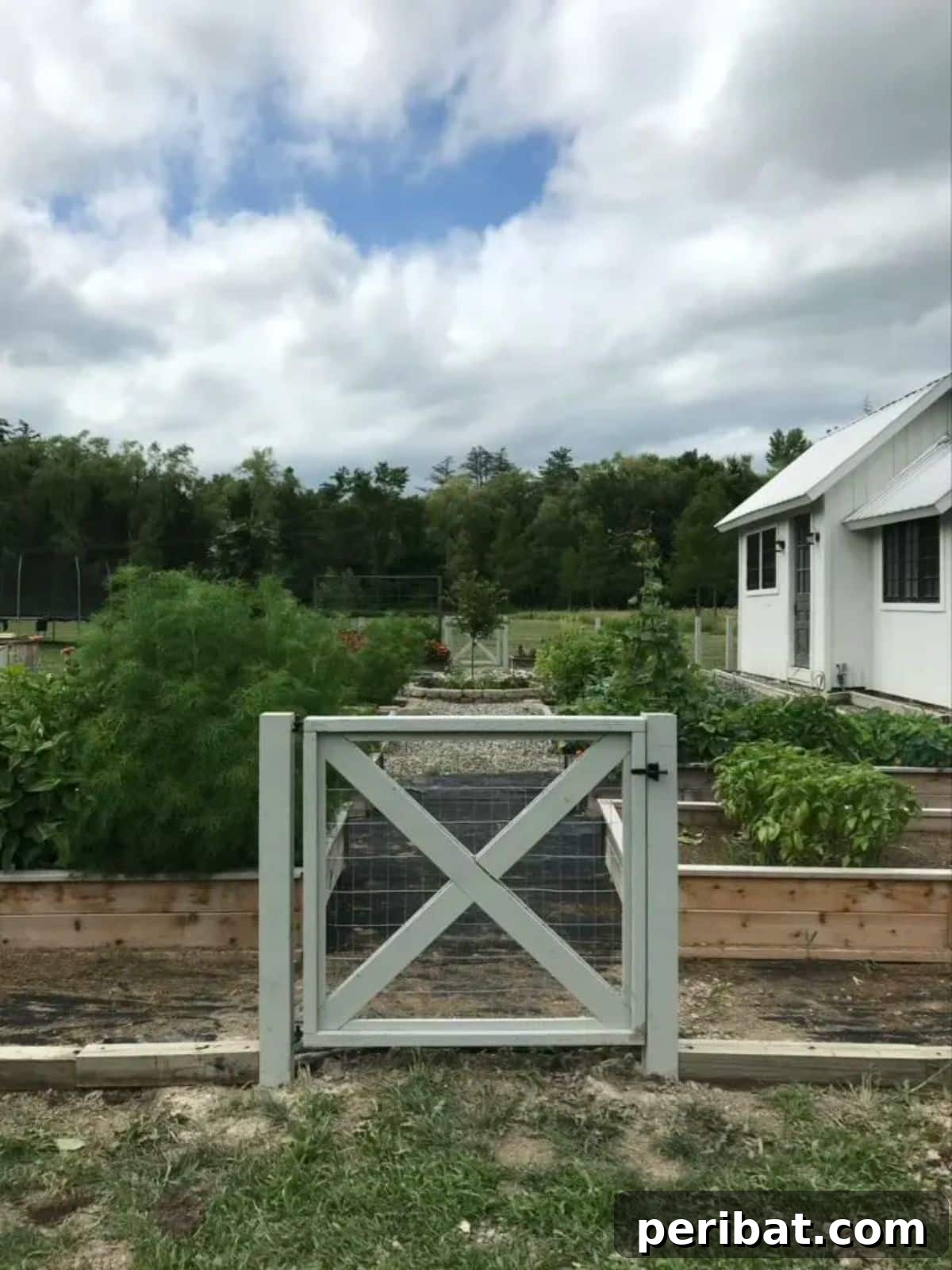 20 Creative DIY Garden Gate Designs 14 Multiple DIY wooden garden gates showcasing different designs.