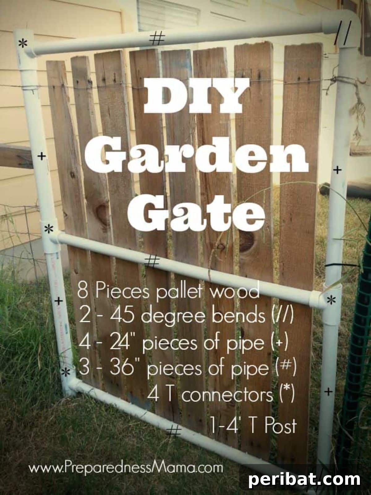 20 Creative DIY Garden Gate Designs 16 A straightforward and simple DIY garden gate for quick installation.