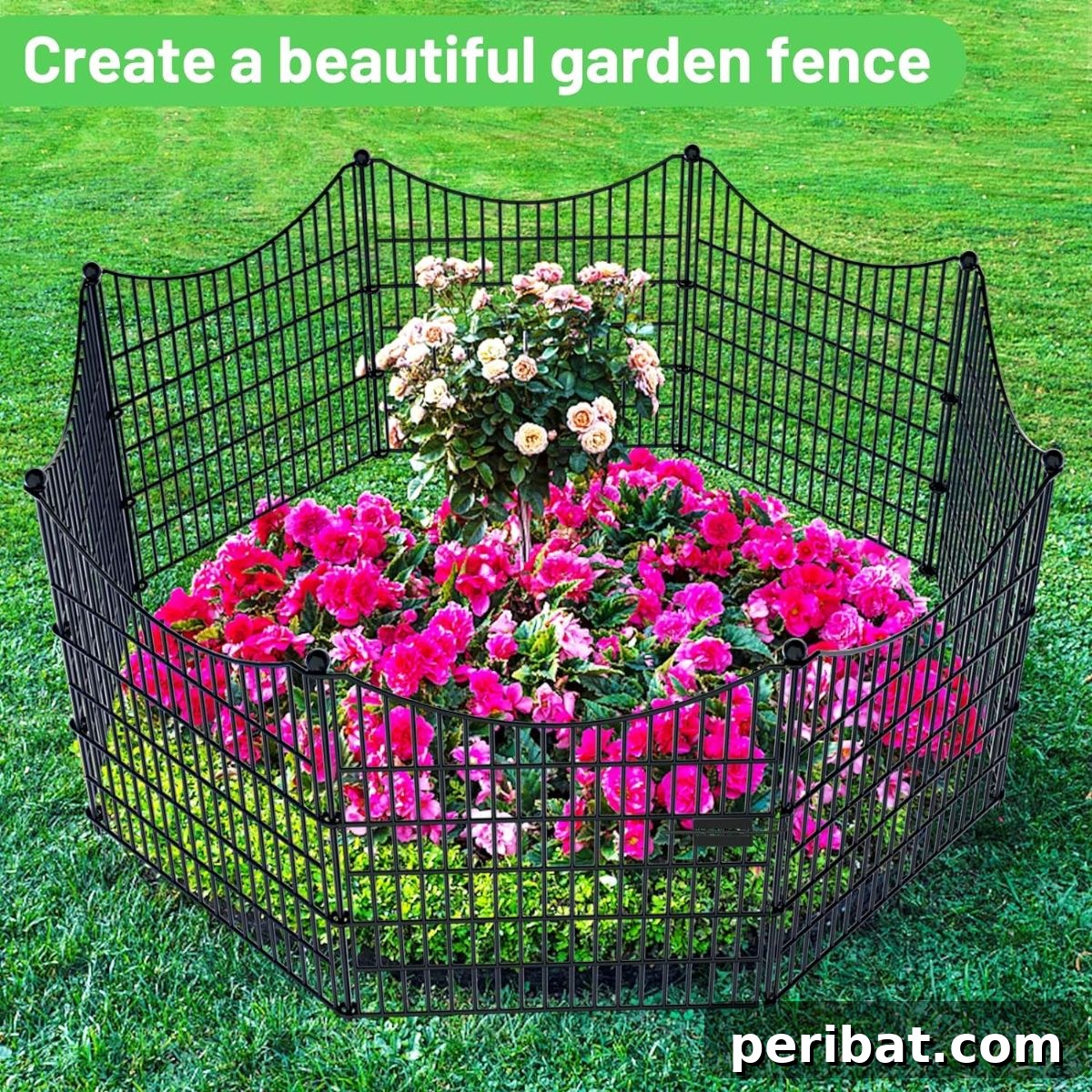 20 Creative DIY Garden Gate Designs 18 Decorative outdoor garden gate with a convenient no-dig installation design.