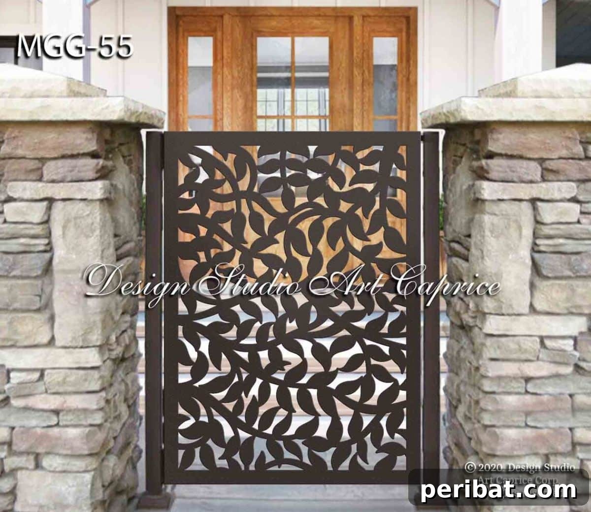 20 Creative DIY Garden Gate Designs 5 Durable metal garden gate featuring intricate artistic accents.