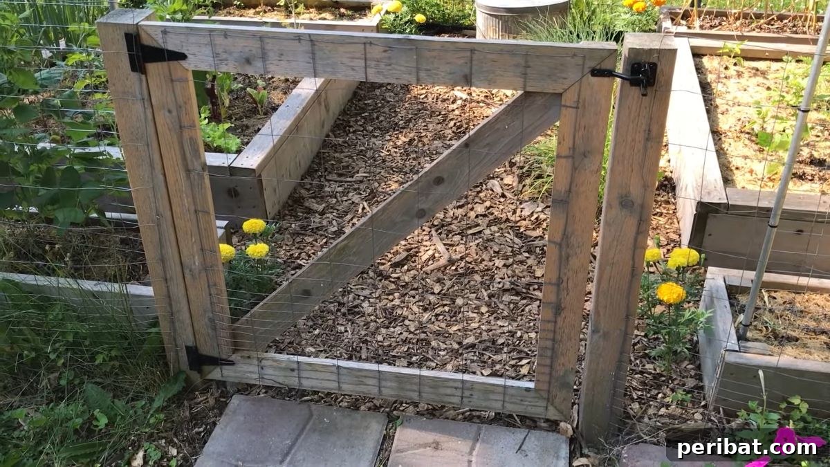 20 Creative DIY Garden Gate Designs 6 Simple yet robust DIY garden gate designed for long-lasting performance.